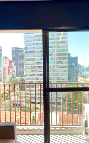Studio para alugar com 28m², 1 quarto e sem vaga Studio para alugar com 28m², 1 quarto e sem vagaVaranda