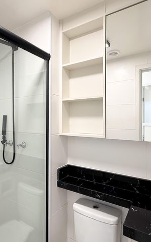 Apartamento para alugar com 37m², 2 quartos e 1 vaga Apartamento para alugar com 37m², 2 quartos e 1 vagaBanheiro