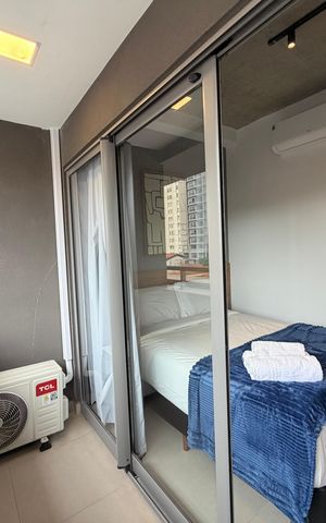 Studio à venda com 25m², 1 quarto e sem vagaVaranda