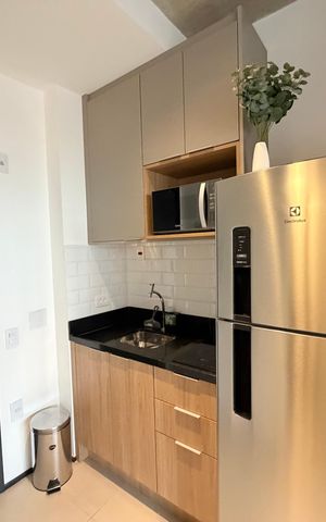 Studio à venda com 25m², 1 quarto e sem vagaCozinha