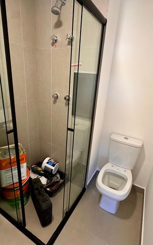 Studio para alugar com 27m², 1 quarto e sem vaga Studio para alugar com 27m², 1 quarto e sem vagaBanheiro