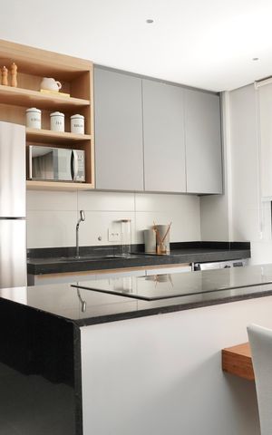 Studio à venda com 45m², 1 quarto e 1 vaga Studio à venda com 45m², 1 quarto e 1 vagaCozinha e Área de Serviço