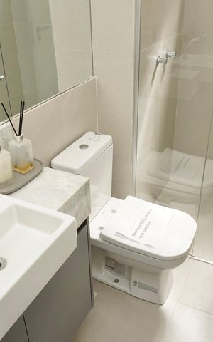 Studio à venda com 45m², 1 quarto e 1 vaga Studio à venda com 45m², 1 quarto e 1 vagaBanheiro da Suíte