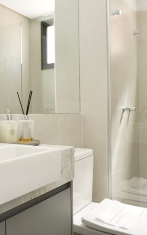Studio à venda com 45m², 1 quarto e 1 vaga Studio à venda com 45m², 1 quarto e 1 vagaBanheiro da Suíte