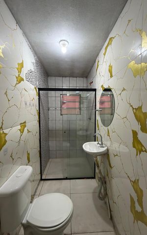 Casa para alugar com 90m², 3 quartos e 1 vaga Casa para alugar com 90m², 3 quartos e 1 vagaBanheiro Social