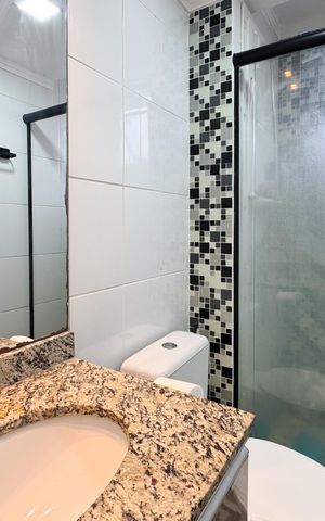 Apartamento à venda com 53m², 2 quartos e 1 vaga Apartamento à venda com 53m², 2 quartos e 1 vagaBanheiro Social