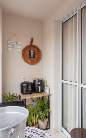 Apartamento à venda com 46m², 2 quartos e 1 vagaVaranda