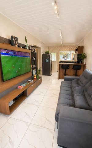 Casa para alugar com 65m², 2 quartos e 3 vagasSala