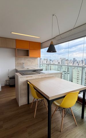 Apartamento para alugar com 44m², 1 quarto e 1 vaga Apartamento para alugar com 44m², 1 quarto e 1 vagaVaranda
