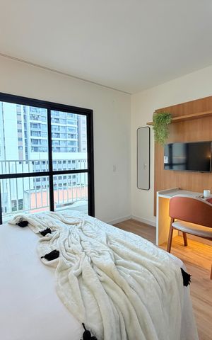 Studio para alugar com 28m², 1 quarto e sem vaga
