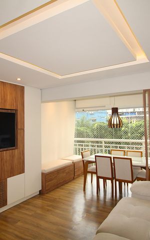 Apartamento à venda com 78m², 2 quartos e 2 vagasSala / Cozinha