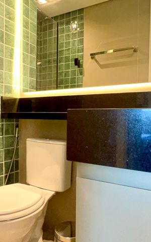 Studio para alugar com 25m², 1 quarto e sem vaga Studio para alugar com 25m², 1 quarto e sem vagaBanheiro da Suíte