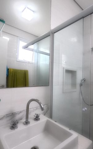 Apartamento para alugar com 77m², 2 quartos e 1 vagaBanheiro do Quarto 1