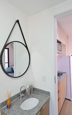 Apartamento para alugar com 28m², 1 quarto e sem vagaBanheiro Social 