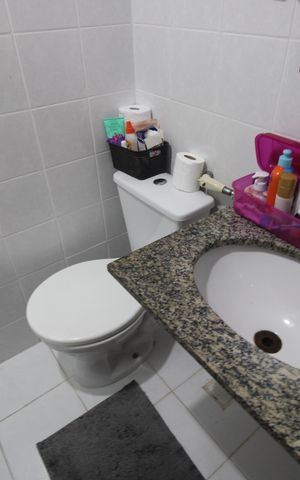 Casa de condomínio para alugar com 95m², 3 quartos e 1 vagaBanheiro da suíte 1