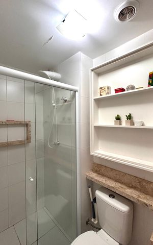 Apartamento à venda com 28m², 1 quarto e sem vaga Apartamento à venda com 28m², 1 quarto e sem vagaBanheiro da Suíte