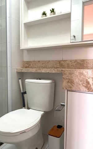 Apartamento à venda com 28m², 1 quarto e sem vaga Apartamento à venda com 28m², 1 quarto e sem vagaBanheiro da Suíte