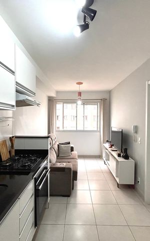 Apartamento à venda com 28m², 1 quarto e sem vaga Apartamento à venda com 28m², 1 quarto e sem vagaCozinha e Área de Serviço