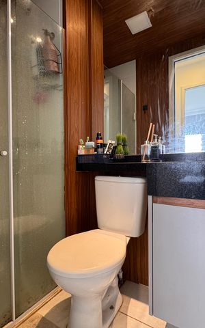 Apartamento à venda com 44m², 2 quartos e 1 vaga Apartamento à venda com 44m², 2 quartos e 1 vagaBanheiro Social