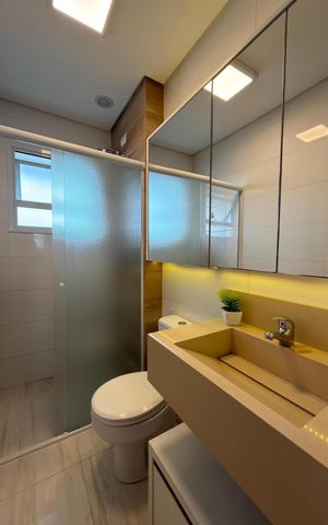 Apartamento para alugar com 54m², 1 quarto e 1 vaga Apartamento para alugar com 54m², 1 quarto e 1 vagaBanheiro Social