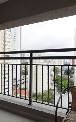 Studio para alugar com 29m², 1 quarto e sem vagaVaranda