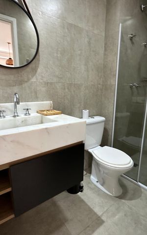 Apartamento para alugar com 66m², 1 quarto e 1 vaga Apartamento para alugar com 66m², 1 quarto e 1 vagaBanheiro Social