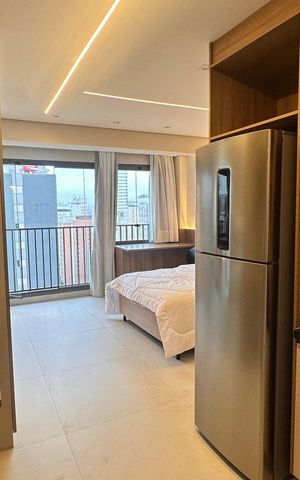 Studio para alugar com 27m², 1 quarto e sem vaga