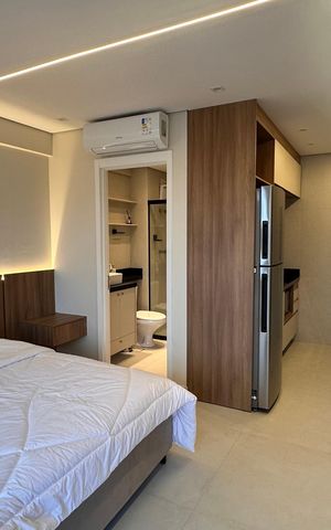 Studio para alugar com 27m², 1 quarto e sem vaga