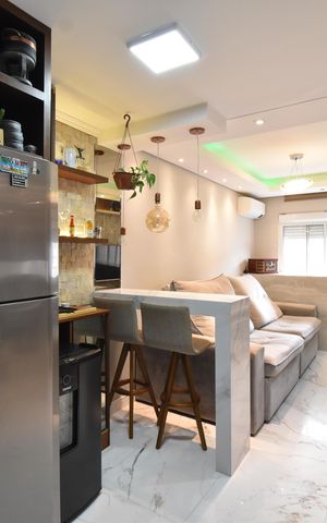 Casa à venda com 75m², 2 quartos e 2 vagasSala/Cozinha