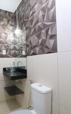 Casa de condomínio para alugar com 144m², 3 quartos e 2 vagasBanheiro do Quarto 3