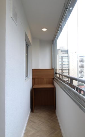 Apartamento para alugar com 30m², 1 quarto e sem vagaVaranda