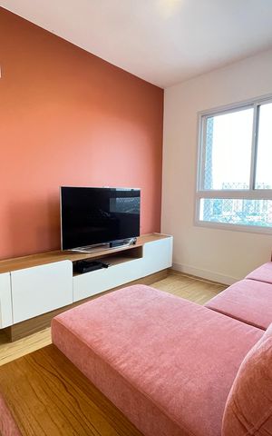 Apartamento para alugar com 52m², 1 quarto e 1 vaga Apartamento para alugar com 52m², 1 quarto e 1 vagaSala