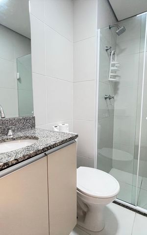 Apartamento para alugar com 52m², 1 quarto e 1 vaga Apartamento para alugar com 52m², 1 quarto e 1 vagaBanheiro Social