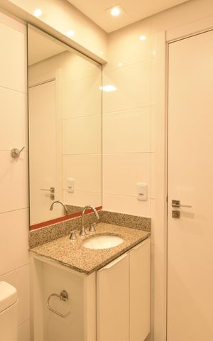 Studio para alugar com 32m², 1 quarto e sem vagaBanheiro do Studio