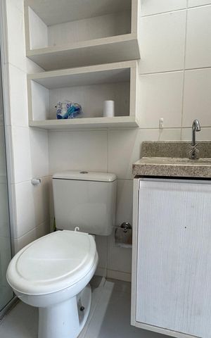Apartamento para alugar com 32m², 1 quarto e 1 vaga Apartamento para alugar com 32m², 1 quarto e 1 vagaBanheiro da Suíte