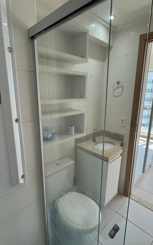 Apartamento para alugar com 32m², 1 quarto e 1 vaga Apartamento para alugar com 32m², 1 quarto e 1 vagaBanheiro da Suíte