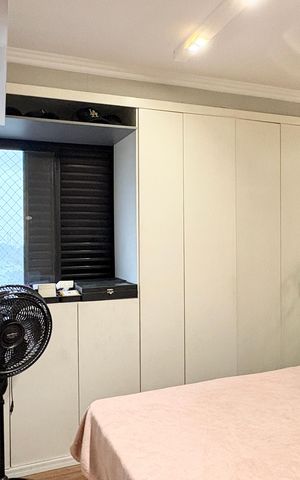 Apartamento à venda com 75m², 3 quartos e 2 vagasCloset da suíte 1