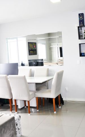 Apartamento à venda com 40m², 1 quarto e 1 vaga Apartamento à venda com 40m², 1 quarto e 1 vagaDetalhe - Sala, Sala de Jantar, Cozinha Americana e Área de Serviço