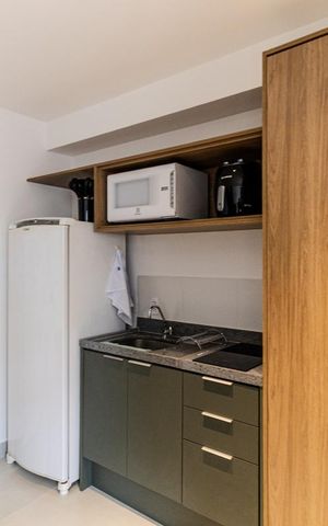 Studio para alugar com 25m², 1 quarto e sem vagaCozinha