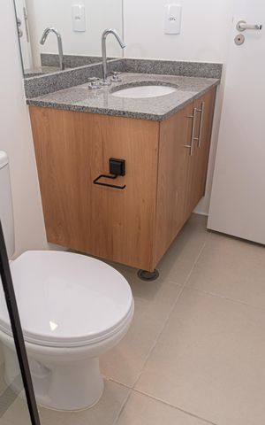 Studio para alugar com 25m², 1 quarto e sem vaga Studio para alugar com 25m², 1 quarto e sem vagaBanheiro