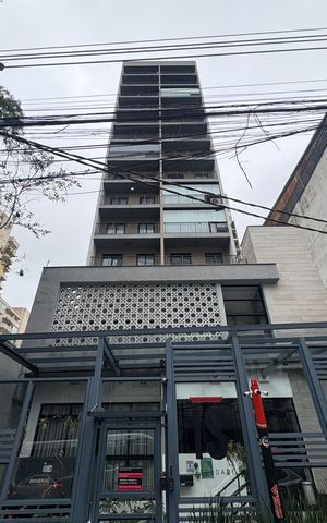 Studio para alugar com 29m², 1 quarto e sem vaga Studio para alugar com 29m², 1 quarto e sem vagaFachada