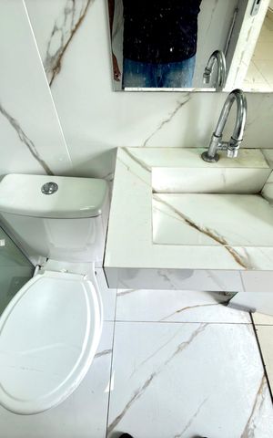 Studio para alugar com 45m², 1 quarto e sem vaga Studio para alugar com 45m², 1 quarto e sem vagaBanheiro Social