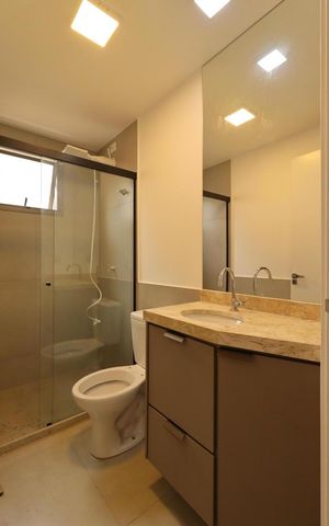 Apartamento para alugar com 67m², 2 quartos e 1 vaga Apartamento para alugar com 67m², 2 quartos e 1 vagaBanheiro da Suíte