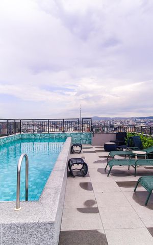 Apartamento para alugar com 30m², 1 quarto e sem vaga Apartamento para alugar com 30m², 1 quarto e sem vagaÁrea comum - Piscina