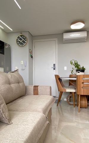Apartamento à venda com 47m², 2 quartos e 2 vagas Apartamento à venda com 47m², 2 quartos e 2 vagasSala - Cozinha