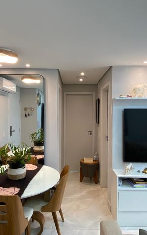 Apartamento à venda com 47m², 2 quartos e 2 vagas Apartamento à venda com 47m², 2 quartos e 2 vagasSala - Cozinha