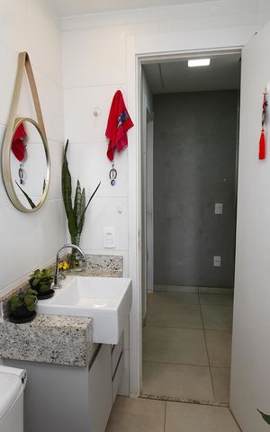 Apartamento à venda com 60m², 2 quartos e 2 vagasBanheiro Social