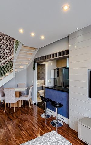 Apartamento para alugar com 91m², 1 quarto e 2 vagasSala