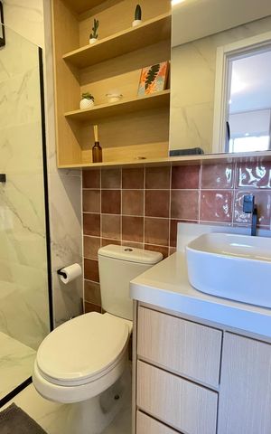 Apartamento à venda com 37m², 1 quarto e sem vaga Apartamento à venda com 37m², 1 quarto e sem vagaBanheiro