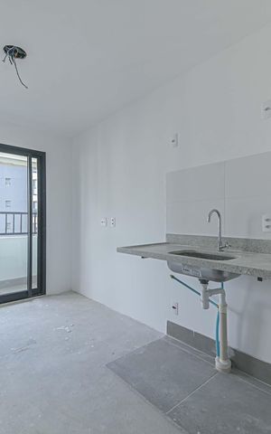 Apartamento à venda com 27m², 1 quarto e sem vaga Apartamento à venda com 27m², 1 quarto e sem vagaSala - Cozinha Integrada